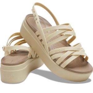Crocs Women's Brooklyn Low Strappy Wedges Sandal